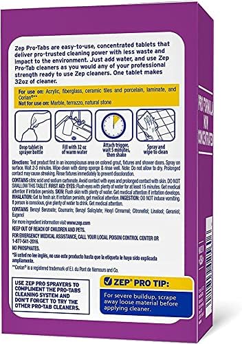 Zep PRO-TABS Bathroom Cleaner Dissolvable Tablets - 4 Tablets Per Box - Just Add Water! Environmentally Friendly, Purple (ZUBCTAB) - Image 2