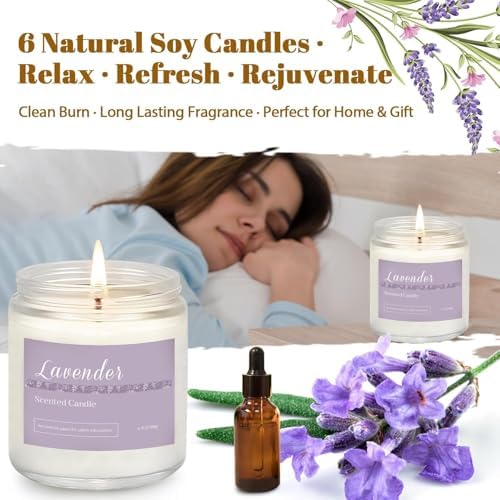 Scented Candles Gift Set for Women, 6-Pack Aromatherapy Candles for Home - Image 3