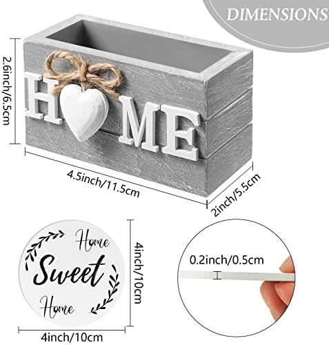 Queekay House Warming Gifts New Home Farmhouse Coasters Set of 6, White - Image 2