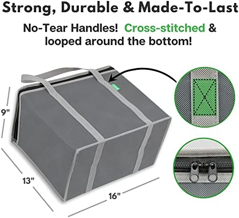 Creative Green Life XL Insulated Reusable Grocery Bags (2-Pack) - Premium Quality Cooler Bags with Hard Bottom Insert, Stands Upright, Washable - Image 5