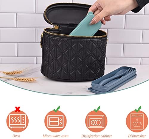 Zoyiancy 2 Sets Reusable Utensil Set with Case, Green, Blue Travel Utensils - Image 4