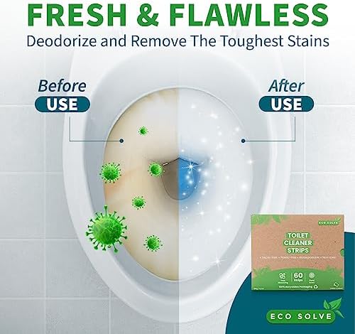 Toilet Bowl Cleaner Strips, Eco-friendly, Non-toxic, Septic Safe, Removes Odors & Stains, Plastic-free, Natural Toilet Bowl Cleaner for Quick and Easy Cleaning, Toilet Fresheners (180 count) - Image 5