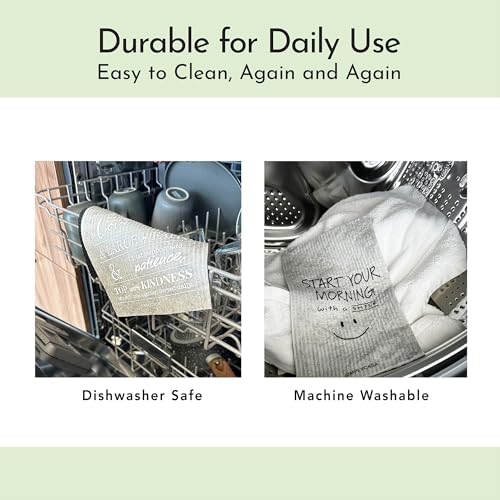 Long Gray 7‑Pack Swedish Dishcloths – Reusable,Cellulose Sponge Dish Cloths for Washing Dishes, Paper Towel Replacement, Plastic-Free Packaging, Super Absorbent - Image 6