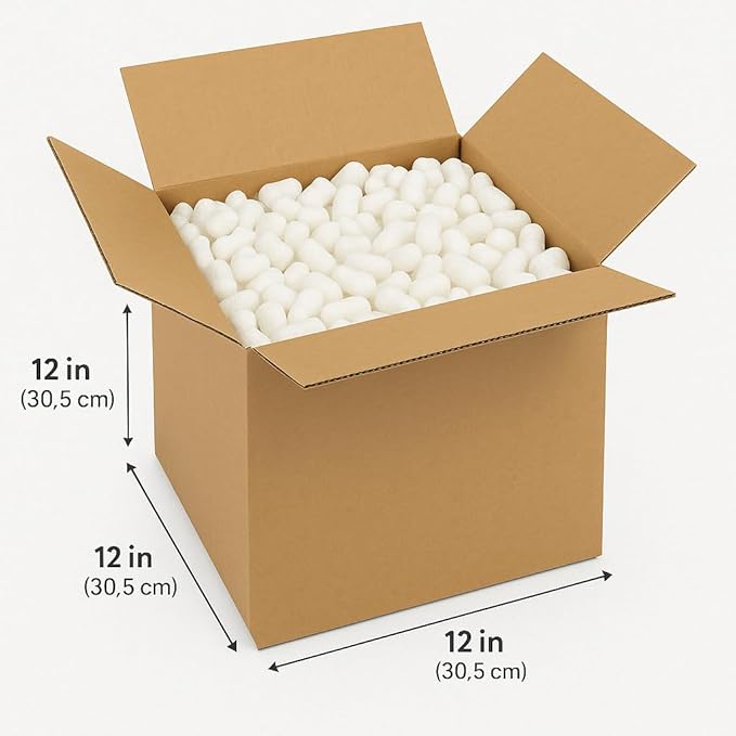 Harbor Mill Products - 1 Cu Ft - Bio Tube Recycled Anti Static Packing Material - Compostable & Biodegradable Cushion for Shipping - Dust-Free & Abrasion Resistant - Void Filler