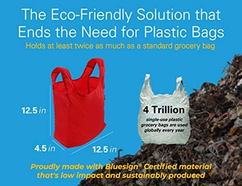 Reusable Grocery Bags, Foldable Shopping Bags in Pod, 10 Pack - Image 3