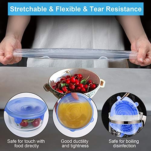 Silicone Stretch Lids, 14 PCS 7 Sizes Reusable Bowl Covers for Food Storage - Image 3