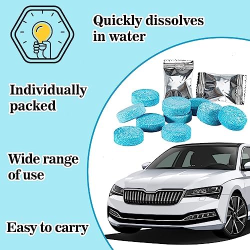 Sukh Car Windshield Washer Tablets - Washer Fluid Tablets Glass Cleaner Concentrate Car Windshield Wiper Fluid Car Windshield Cleaner Automotive Glass Cleaner - Image 4