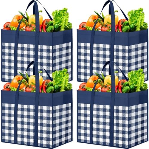 WOWBOX Reusable Grocery Bags, Foldable Reusable Shopping Tote Bags by WOWBOX