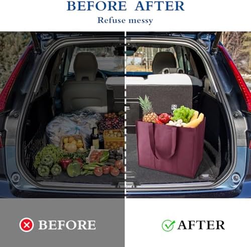 Reusable Grocery Shopping Bags 10 Pack Large Foldable Tote Bags Bulk - Image 6