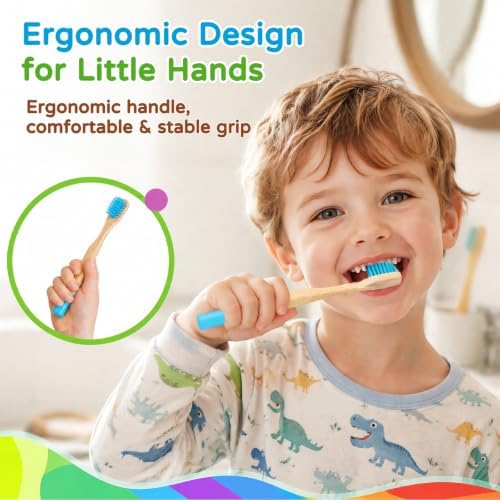Non-Toxic Kids Bamboo Toothbrushes Set Bulk 20Pcs - Image 6