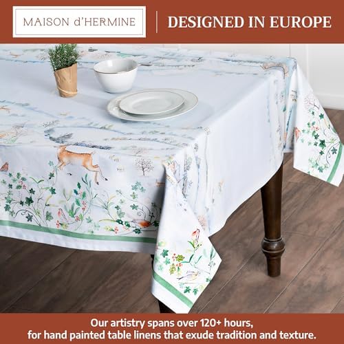 Maison d' Hermine Table Cloth Rectangle Table Reusable 100% Cotton 70"x120" - Image 2