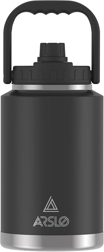 large Insulated Water Jug With Handle, One Gallon Insulated Water Bottle, 1 Gallon Stainless Steel Water Jug