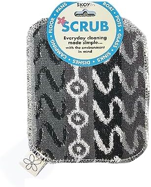 Skoy Scrub, 1-piece Reusable, Non-Scratching Dish Scrubber for Kitchen and Household Cleaning, Planet-Friendly, Dishwasher Safe Soft Scrub, Monochromatic Colors by Skoy