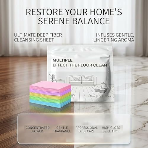 100/300PCS Multi-Surface Floor Cleaner Tablet,Upgraded Floor Cleaning Solution Tablets,Multiple Effect the floors Clean for Hardwood Laminate,Tile Walls Bathrooms & Kitchen Offices(Purple) - Image 6