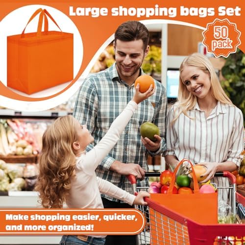 Windyun Reusable Grocery Bags Non Woven with Handles - Image 2