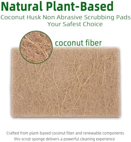 24 Pack Plant-Based Fiber Scrub Dish Sponge (graybrown) - Image 2