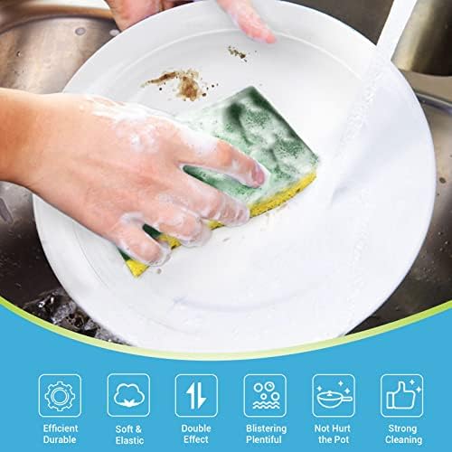 AIDEA Sponges Kitchen, Heavy Duty Scrub Sponge, 6Count, Sponges for Dishes - Image 2