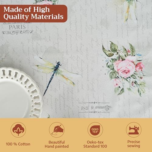 Maison d' Hermine Table Cloth Rectangle Table Reusable 100% Cotton 60"x120" - Image 3