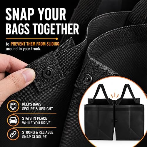 Homemell Heavy Duty Reusable Grocery Bags, Large Shopping Tote Bag, 6 Pack - Image 6