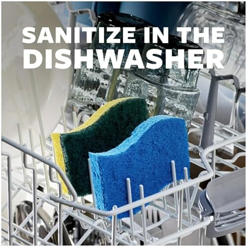 Scotch-Brite Heavy Duty Scrub Sponges, Sponges for Cleaning Kitchen and Household, Heavy Duty Sponges Safe for Non-Coated Cookware, 36 Scrubbing Sponges - Image 6