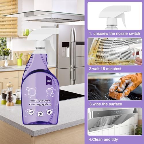 Clean Spray Cleaner for Ovens, All-Purpose Cleaning Spray, Multi-Surface Cleaner for Households, Instant Stain Removal (1 Bottle+18 Pcs Concentrated Cleaning Tablets) - Image 5