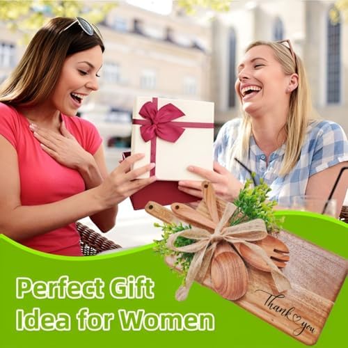 Thank You Gifts for Women, Appreciation Gifts for Women Coworkers Teachers Employees, Wooden Cutting Boards Gift Set, Thank You Ideas Kitchen Utensils Birthday Gifts Mothers Day Gifts for Mom - Image 5