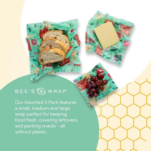 Bee's Wrap Beeswax Food Wraps, 3 Pack Assorted - Season's Greetings - Image 4
