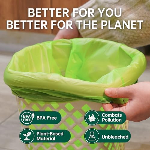 Compost Bags 5 Gallon with Drawstring Tear Off 20 Liter Extra Thick 0.78 Mils Compostable Food Scrap Waste Bags with US BPI ASTM D6400 and Europe OK Compost Home Certified 60 Counts - Image 7