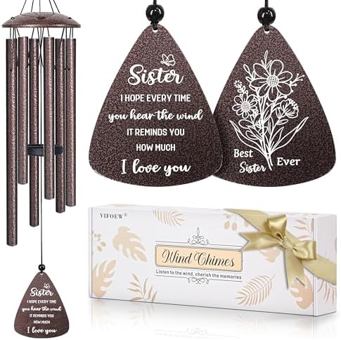 Sister Gifts, 32" Bronze Wind Chimes, Sister's Birthday Gifts from Sisters by Unknown