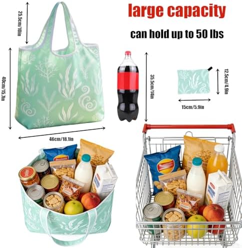 6 Pack Foldable Shopping Bag, Reusable Shopping Bag - Image 4