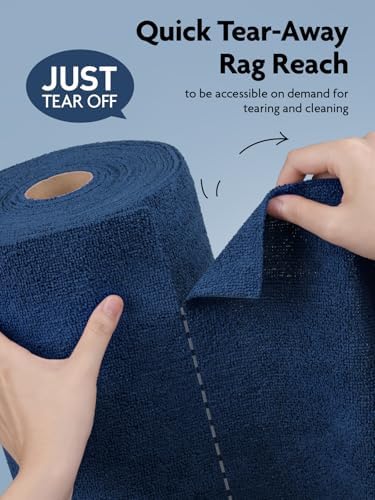 Fantasticlean Microfiber Cleaning Cloth Roll-75 Sheets, 12"x12" (Navy Blue) - Image 2