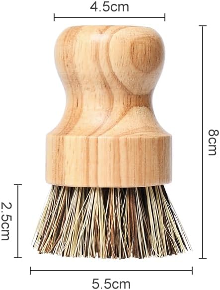 2-Pack Natural Dish Brushes with Bamboo Handle, 1 Sisal & 1 Palm Fiber - Eco-Friendly Kitchen Scrubber Set for Pots, Pans & Non-Stick Cookware, Dual-Use for Tough and Delicate Cleaning - Image 2