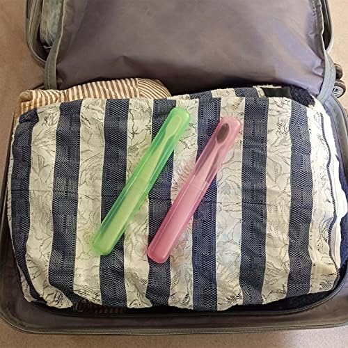 Medsuo 4 PCS Plastic Toothbrush Cases, Travel Toothbrush Holder - Image 3