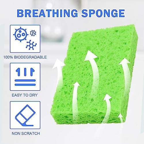 YoleShy 48 Pack Sponges Kitchen Natural Compressed Cellulose Sponges Durable Dish Sponge for Cleaning & DIY Reusable - Image 5