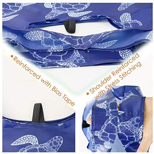 BeeGreen Animal Reusable Shopping Bags Grocery Bag 10 Packs with Zipper Carry Pouch Cute Shopper Extra Large Machine Washable Durable Gifts for Animal Lovers - Image 4