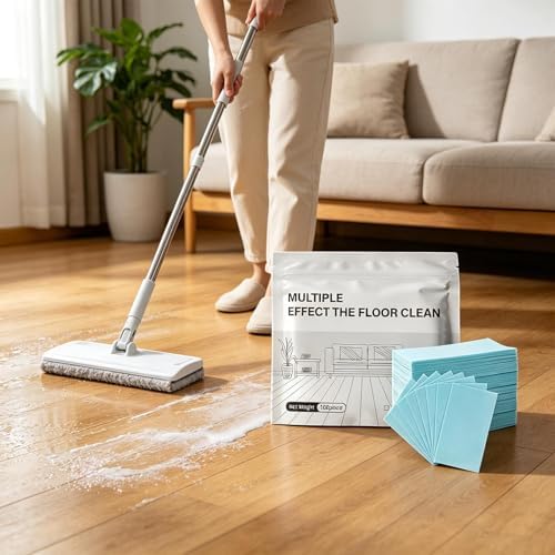 100 Pieces Floor Cleaning Tablets Multi-Effect Floor Cleaning Sheets Concentrated Cleaner Water Soluble Floors Cleaner for Hardwood Tile Laminate Deep Cleans - Image 3