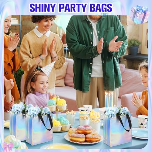 Eccliy 80 Pcs Reusable Gift Bags, Medium, Rainbow - Image 2