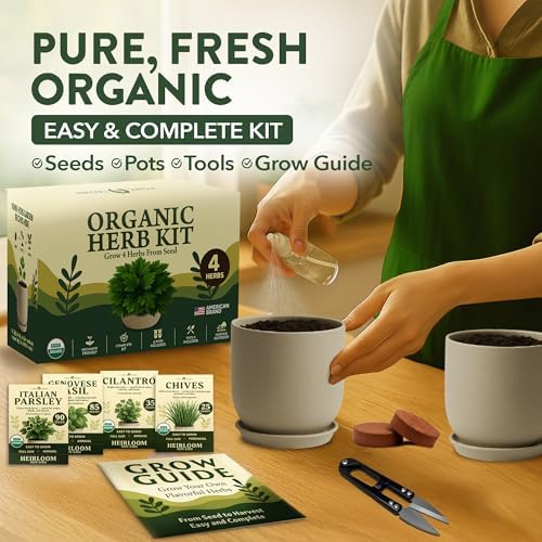HOME GROWN 4 Herb Indoor Garden Kit, Christmas Gardening Gift for Adults - Image 5