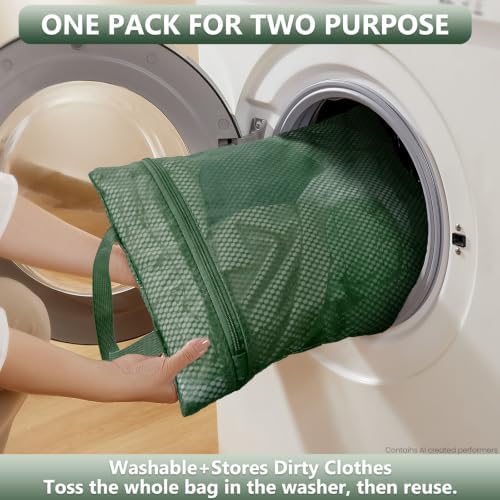 OlarHike Packing Cubes for Travel,Gifts for Women Mom,Anti-Tearing Suitcase Organizer for Luggage with Shoe & Hanging Toiletry Bag,Vacation Essentials & Accessories for Cruise Ship,8 Set,Dark Green - Image 5