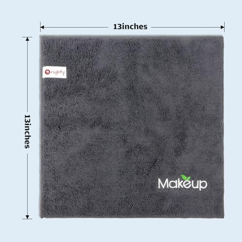 Orighty Microfiber Makeup Remover Cloths, 13 x 13 Inch, 6 Pack Grey - Image 5