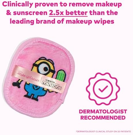 The Original MakeUp Eraser 7-Day Set, Erase All Makeup With Just Water, Including Waterproof Mascara, Eyeliner, Foundation, Lipstick, Sunscreen, and More! (Minions), 7ct. - Image 2