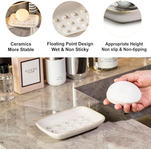 Miamolo Soap Dish for Shower, Soap Holder Floating Point - Saves Soap Loss - Image 4