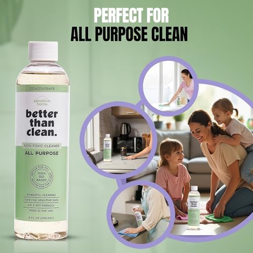 Unscented All Purpose Cleaner Concentrate - Plant-Based, Non-Toxic, Multi-Surface, Fragrance Free Cleaning Products - Pet Safe Cleaner - 8oz Makes 4 Bottles - Image 5