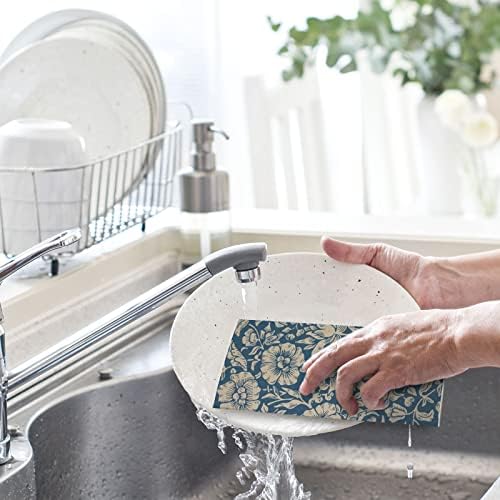 Whaline Vintage Floral Swedish Kitchen Dishcloth Dish Towel, 6 Pcs - Image 7