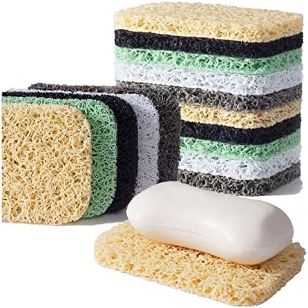 12PCS Soap Savers Pads BPA Free Soap Holder for Bar Soap Non-Slip Self Draining Soap Dish Soap Lift for Shower Kitchen Bathroom by Ru+S
