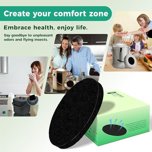7.3 Inch Round Activated Carbon Compost Bin Filters - Image 7