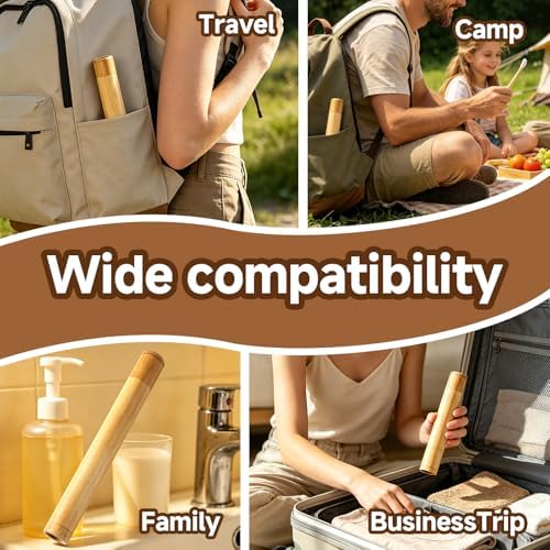 Toothbrush Holder Compatible with Miswak,2Packs Bamboo - Image 7