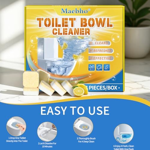 Toilet Bowl Cleaner Tablets (24 Count) | Long-Lasting Fresh Scent - Image 4
