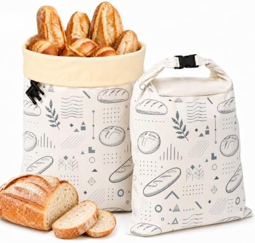XL Beeswax Bread Bags for Homemade Sourdough,Set of 2 by Unknown