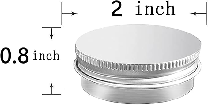 20 Pack 1 oz Aluminum Tin Jar with Screw Lid 30 ml Round Refillable Containers